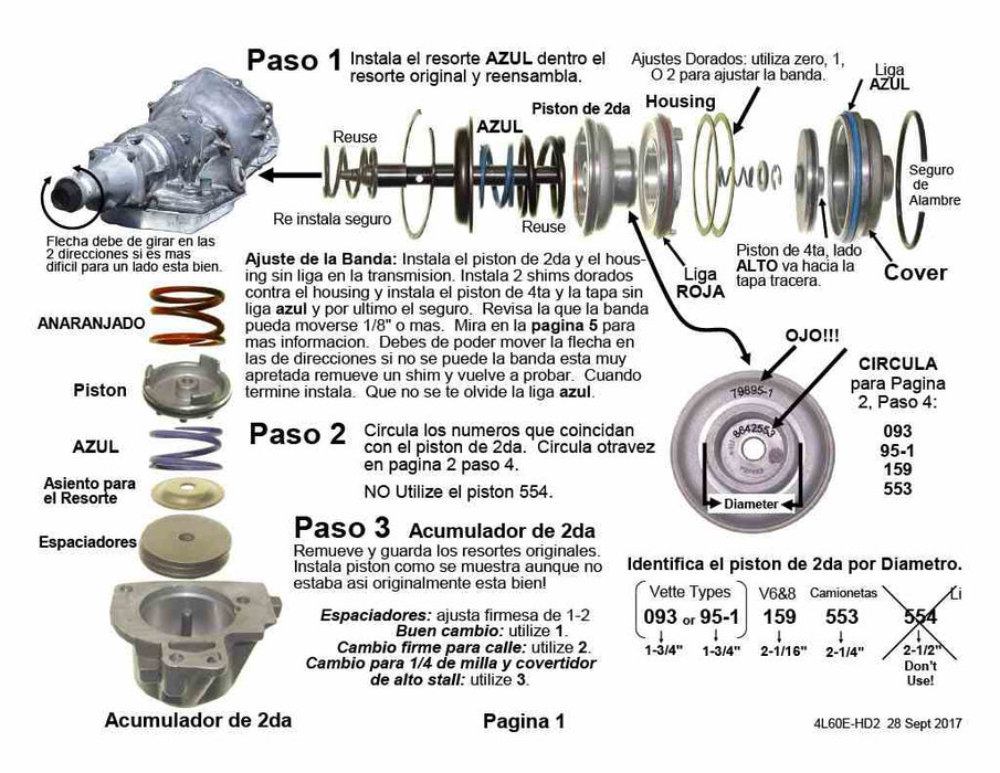 Shift Kit Transgo Reprogramacion Alto Rendimiento 1993/15 4L60E 4L65E 4L70E