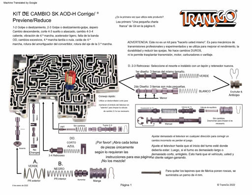 Shift Kit Transgo AOD