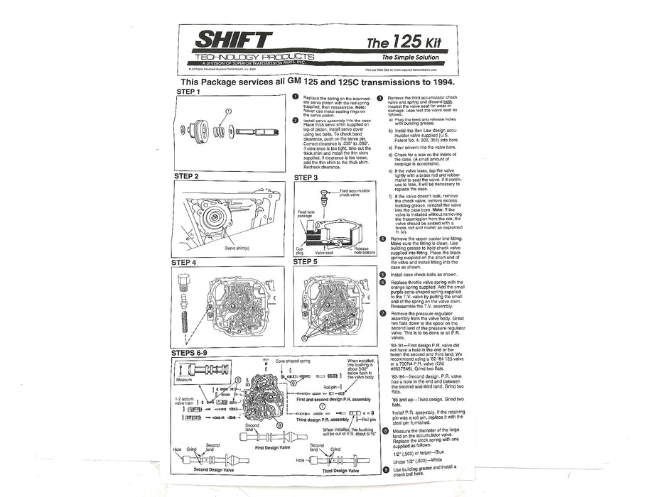 Shift Kit Superior Correccion de Fallas TH125 TH125C